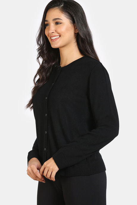 Zivame Retro Peek Jumpers Flat Knit Lifewear Top - Black Beauty — image 3